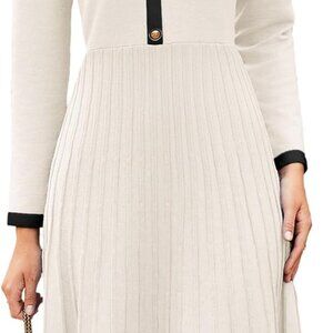 Women Ribbed Knit Sweater Dress Plus Size Casual Formal Work Midi